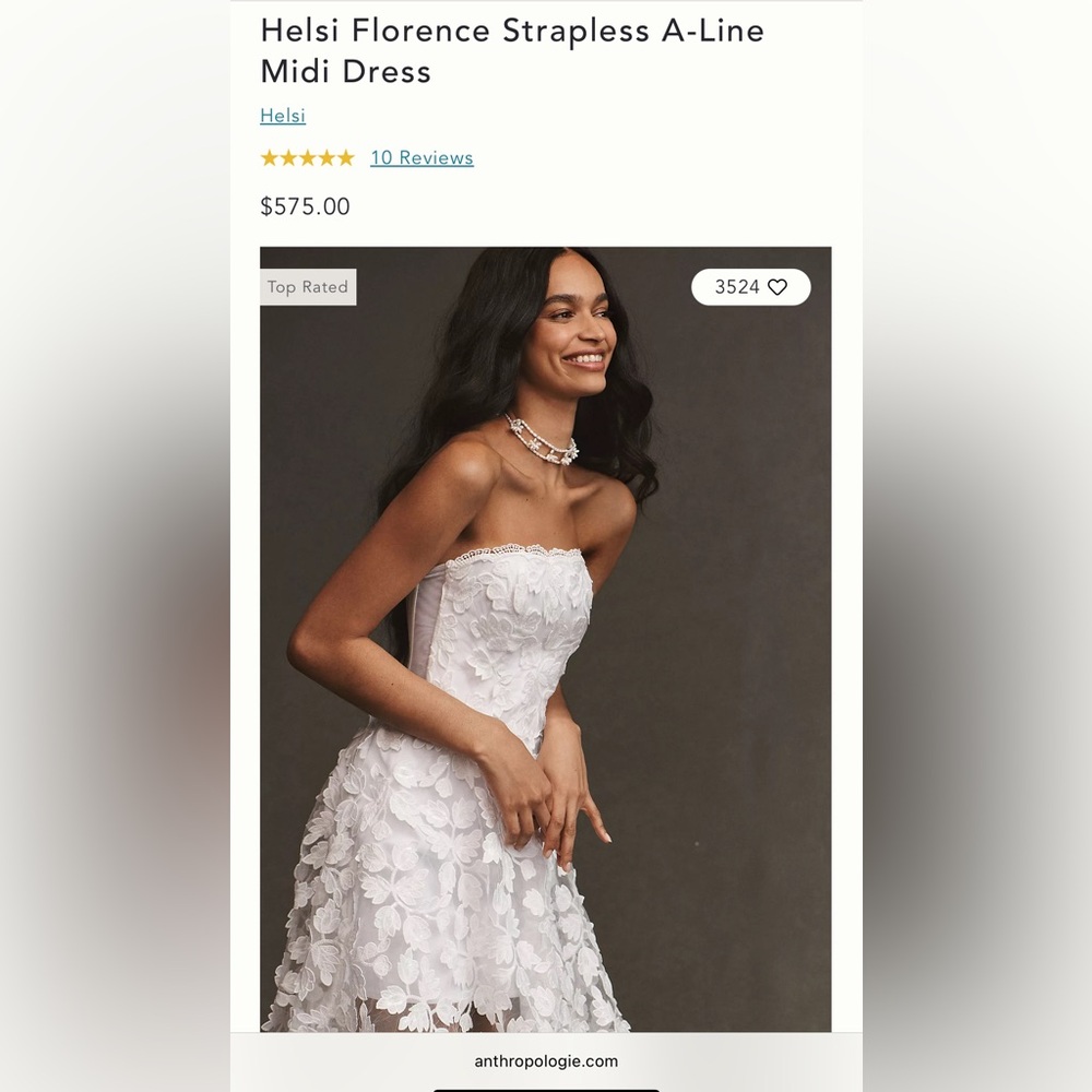 Helsi Florence Strapless A-Line Midi Dress